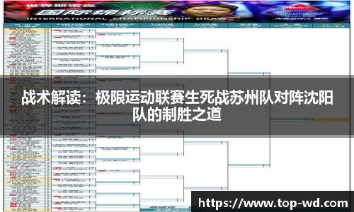 战术解读：极限运动联赛生死战苏州队对阵沈阳队的制胜之道